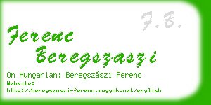 ferenc beregszaszi business card